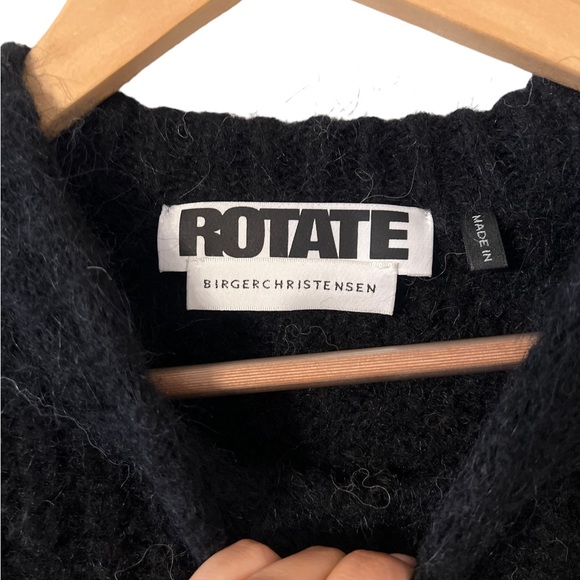 ✨ ROTATE Birgerchristensen Black Sweater Pullover Top - Picture 6 of 10